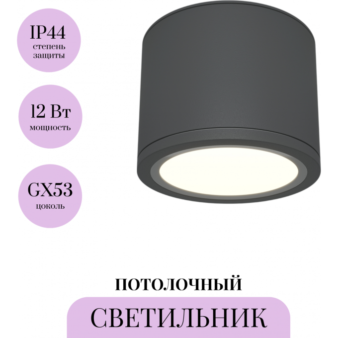 Потолочный светильник MAYTONI RENDO C095CL-GX53-GR