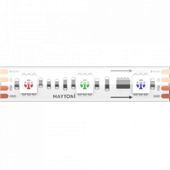 Светодиодная лента Ultra 14,4 Вт/м RGB 12V IP68 MAYTONI SPI 201245 Светодиодная лента Ultra 14,4 Вт/м RGB 12V IP68 MAYTONI SPI 201245