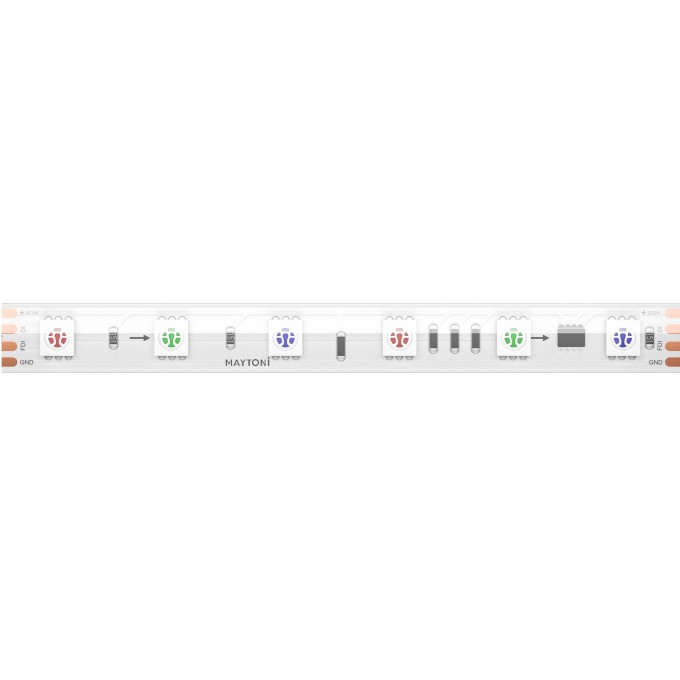 Светодиодная лента Ultra 14,4 Вт/м RGB 24V IP68 MAYTONI SPI 201249 Светодиодная лента Ultra 14,4 Вт/м RGB 24V IP68 MAYTONI SPI 201249