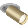 Встраиваемый светильник MAYTONI FOCUS S белый и матовое золото C048CL-1WMG